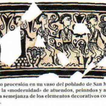 Click para ampliar. Pulsa en el nombre para ver la ficha. Danza o procesión en un vaso de Llíria